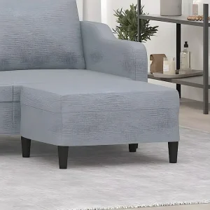 Poggiapiedi Grigio Trasparente 70x55x41 cm Tessuto