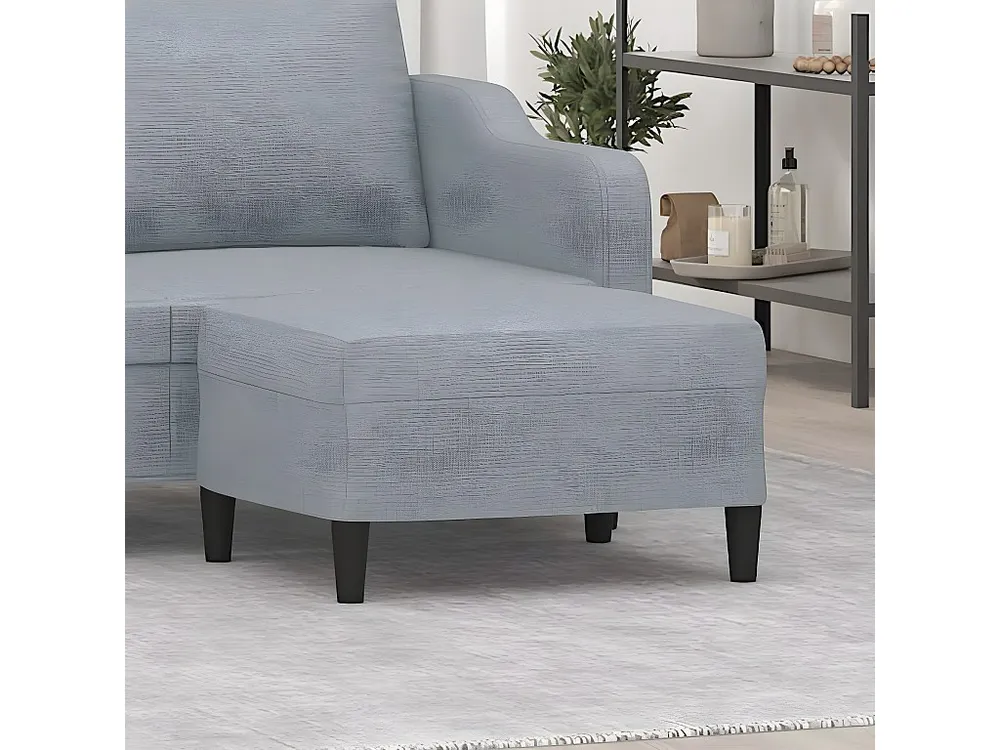 Poggiapiedi Grigio Trasparente 70x55x41 cm Tessuto