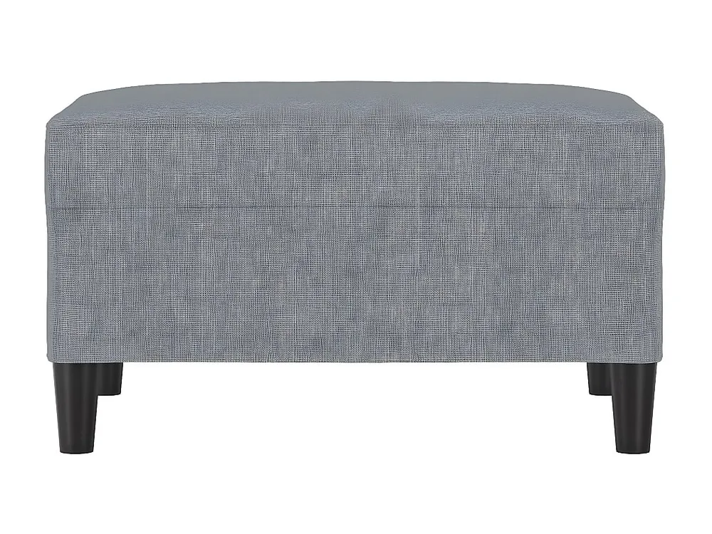 Poggiapiedi Grigio Trasparente 70x55x41 cm Tessuto