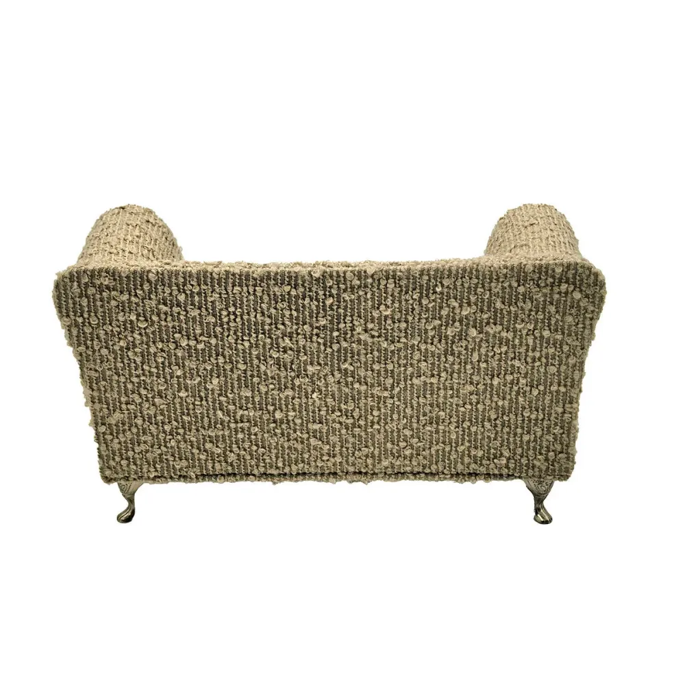 Scatola-Portagioie Versa Grigio Poliestere Metallo Specchio Legno MDF 9,5 X 12,5 X 23,5 CM Divano