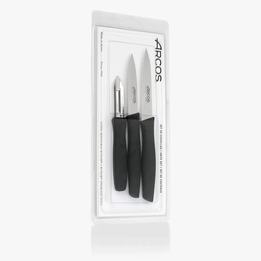 Set Pelapatate + Spelucchini Colore Nero Serie Nova