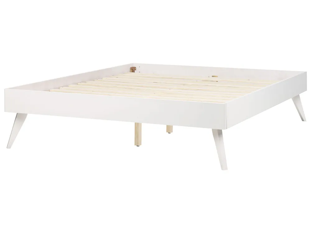 EU Double Size Bed White BERRIC
