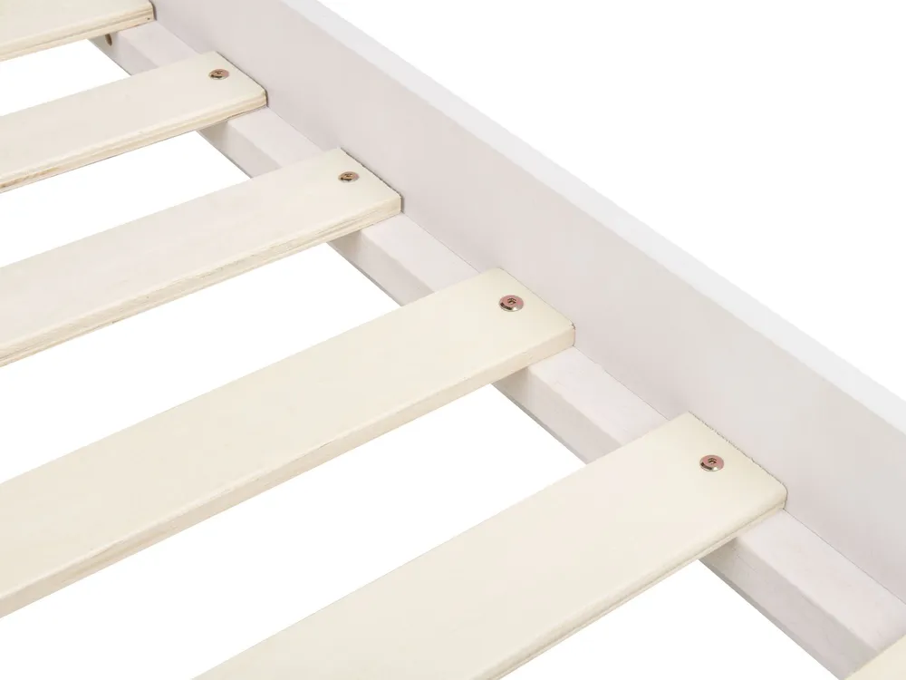 EU Double Size Bed White BERRIC
