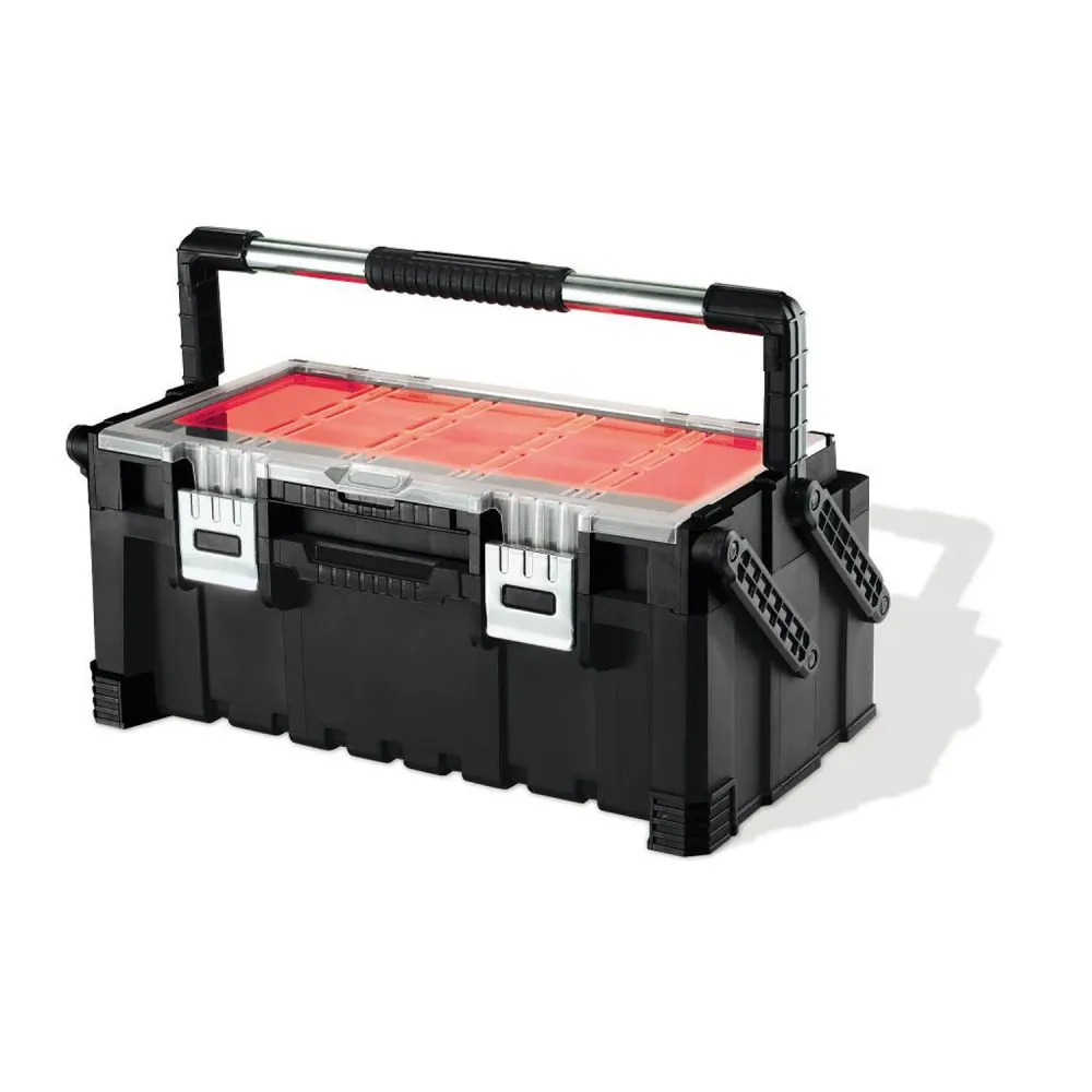 Keter Cantilever Pro 237785 Tool Box 22" Black Handle Clamps Resistente 2-Level Hand Tools Accessories Professional
