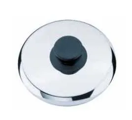 Coperchio bombato inox con pomolo bakelite cm 24 modello italy plastic Omra