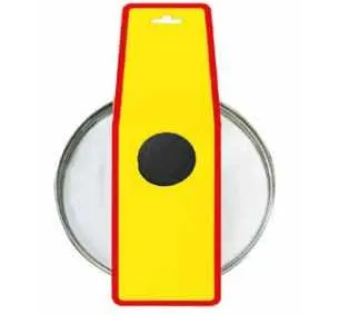 Coperchio vetro con bordo acciaio cm 18 con fascia modello asia plastic Omra