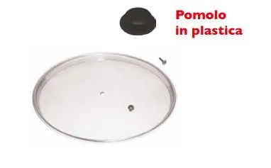 Coperchio vetro con bordo acciaio cm 12 da montare modello asia plastic Omra