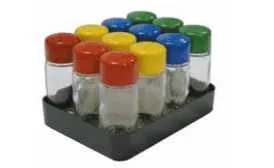 Espositore sale/pepe 12 pz colorato pieno Omra