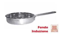 Piastra cottura 1 manico cm 24 fondo induzione modello ariel Omra
