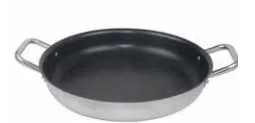 Tegame svasato pesante cm 20 antiaderente interno senza fondo con 3 strati whitford (nero) Omra