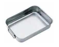 Teglia rettangolare hotel inox con maniglie saldate 25x18 cm Omra