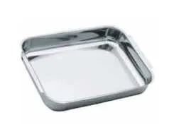 Teglia rettangolare senza manici forno inox 35x26cm Omra