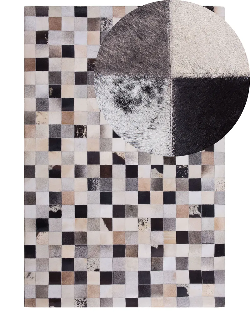 Cowhide Area Rug 160 x 230 cm Brown RIZE