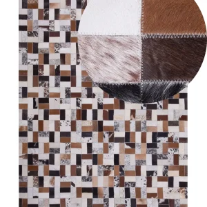 Cowhide Area Rug 160 x 230 cm Brown and Nocciola CESME