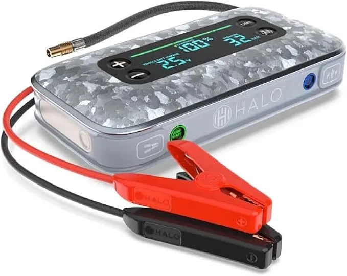 Avviatore e Compressore d'aria - Kit di emergenza portatile per l'avviamento di emergenza dell'auto - Accessori Auto (arge...