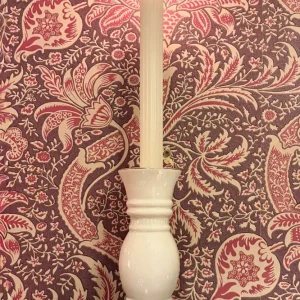 Candelabro porcellana Aria con bordo dorato