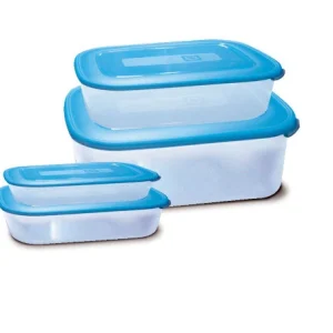 Contenitore Sottovuoto Service Cm.25x17x5,5h Lt.2 Trasparente/blu