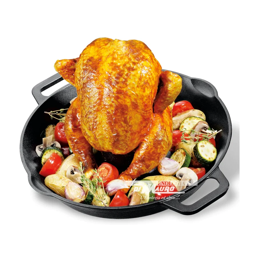 Cuoci Pollo BBQ Ghisa - Cm 28