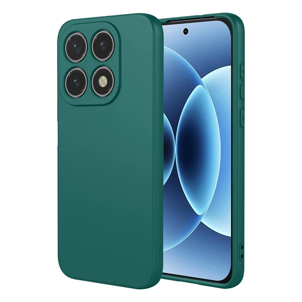 Custodia Xiaomi 17 silicone liquido morbido e flessibile - Verde Scuro