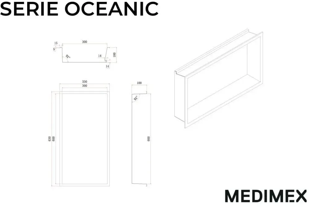 Imex - Nicchia Oceanic con LED nero canna di fucile