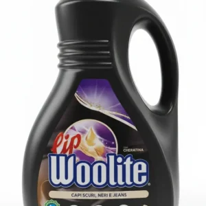 LIP Woolite Noir | Detersivo Liquido per Capi Scuri, Neri e Jeans | 1,5 Litri | 25 Lavaggi | Formula Avanzata con Cheratin...
