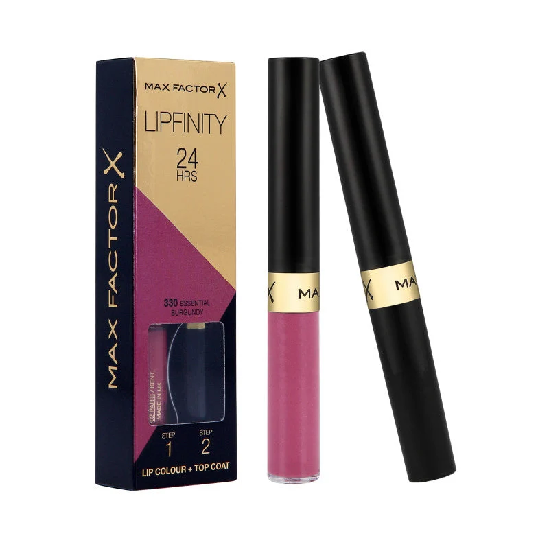MAX FACTOR LIPFINITY Rossetto bifase 2 1 330 Essential Burgundy 2,3ml+1,9g