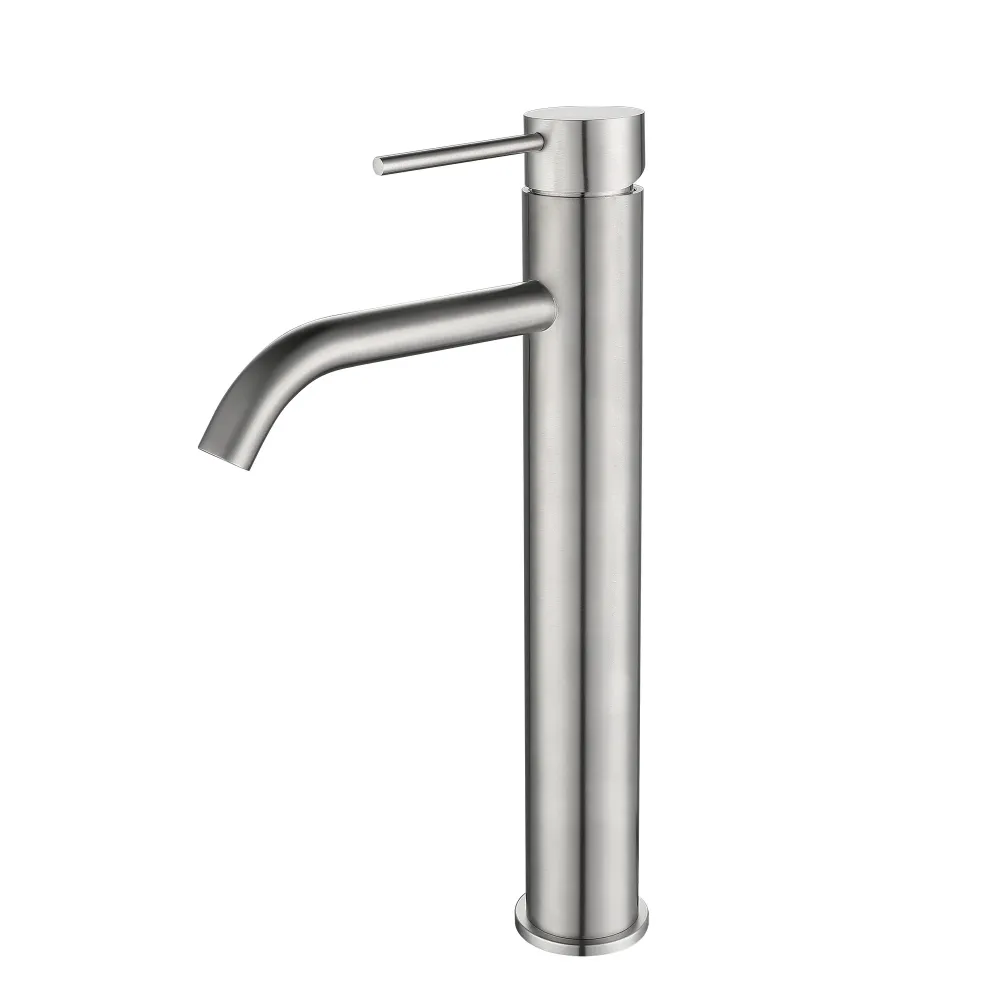Rubinetto canna Alta per Lavabo Acciaio Inox satinato H300 ESSENTIAL-X