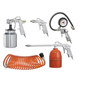 Set 5 Accessori Aria Compressa X Compressore Tubo 5 Metri + Pistole FER 120036