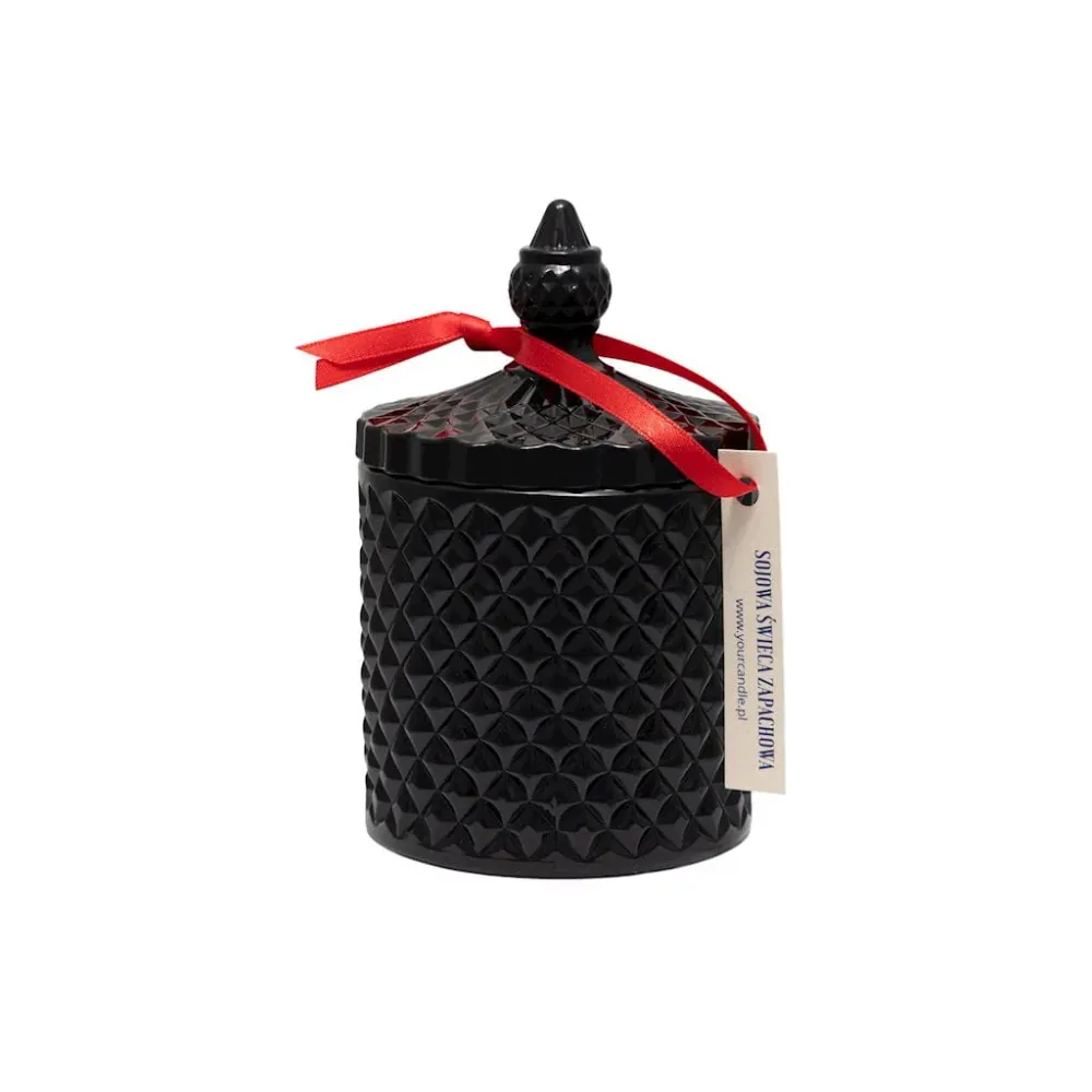 SOY BOUGIE MAGNIFIQUE EN CRISTAL NOIR TEMPS DES FÊTES 250 ml - LA TUA CANDELA (PRODOTTO STAGIONALE)