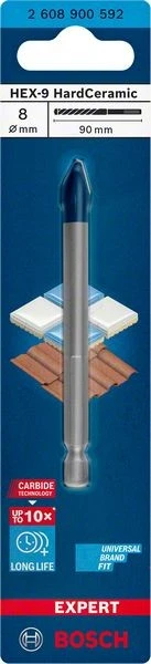 2608900592 - Punta X ceramiche dure HEX-9 , 8mm X 90mm , EXPERT HardCeramic