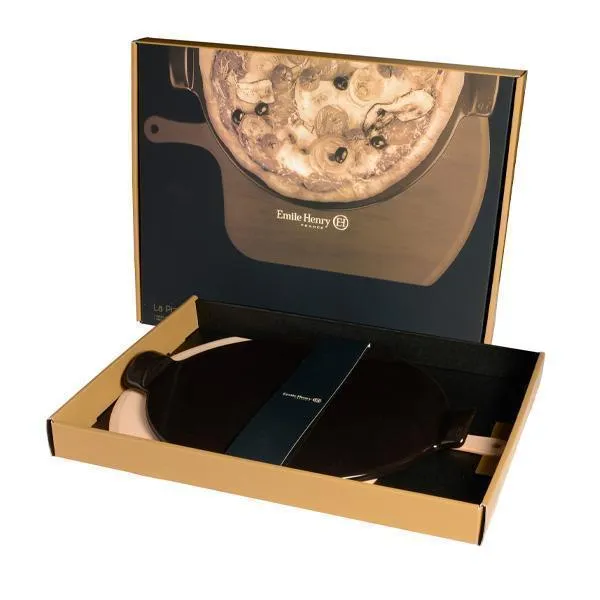 Set pizza ceramica Emile Henry e pala legno Rosso