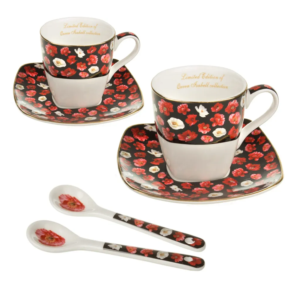 SET TAZZA ESPRESSO PORCELLANA CON PIATTINO Per natale