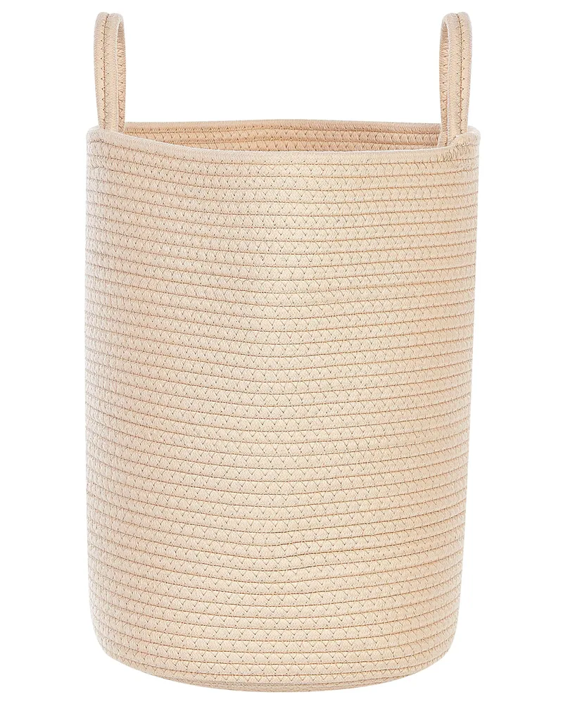 Set di 2 ceste cotone nocciola chiaro 39 cm SARYK