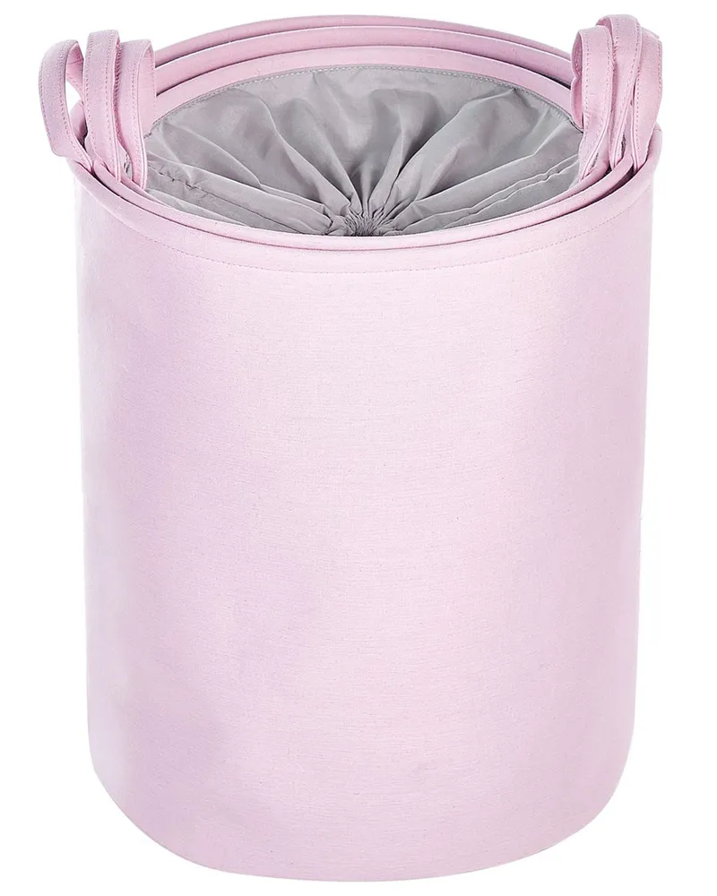 Set di 3 ceste cotone rosa e grigio ARCHA