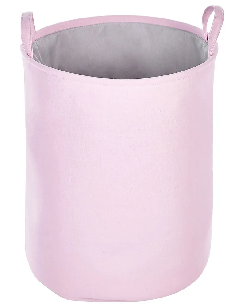 Set di 3 ceste cotone rosa e grigio ARCHA