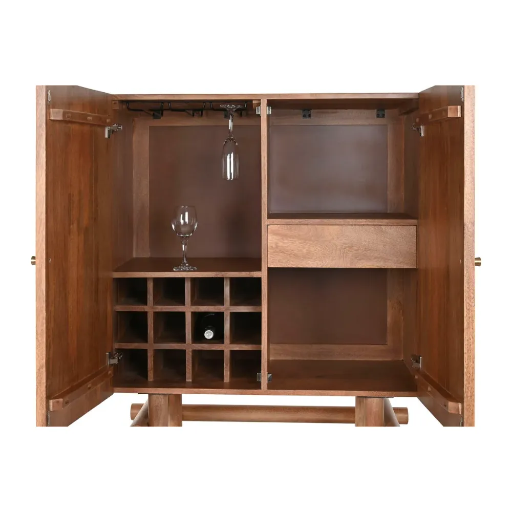 Portabottiglie Home ESPRIT Naturale 90 x 45 x 156 cm per Cene Formali