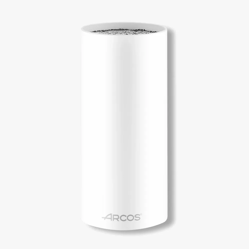 Porta coltelli rotondo, colore bianco, 110 x 225 mm