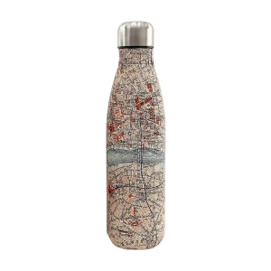 Bottiglia isolata acciaio inox 50 cl Mappa della città Modello 1