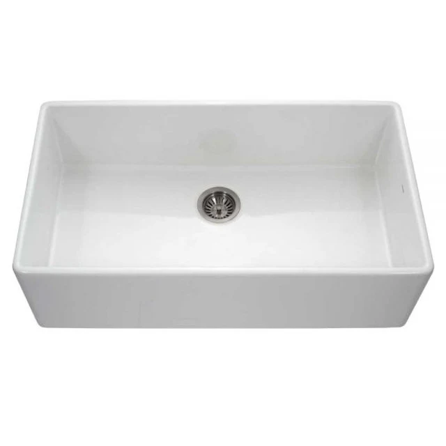 Houzer Fireclay Apron Front/Undermount Semplice Bowl 36-Inch Kitchen Sink PTG-3600 WH-C