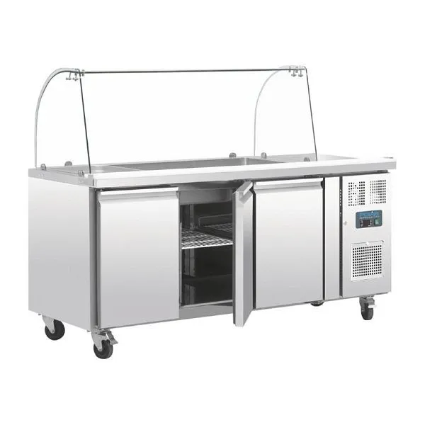Saladette Polar 3 porte con coperchio di protezione CT394
