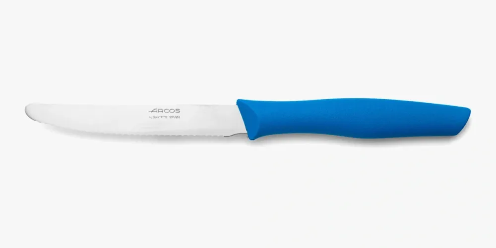 Coltello Tavola Colore Blu Seghettato Serie Nova 110 mm