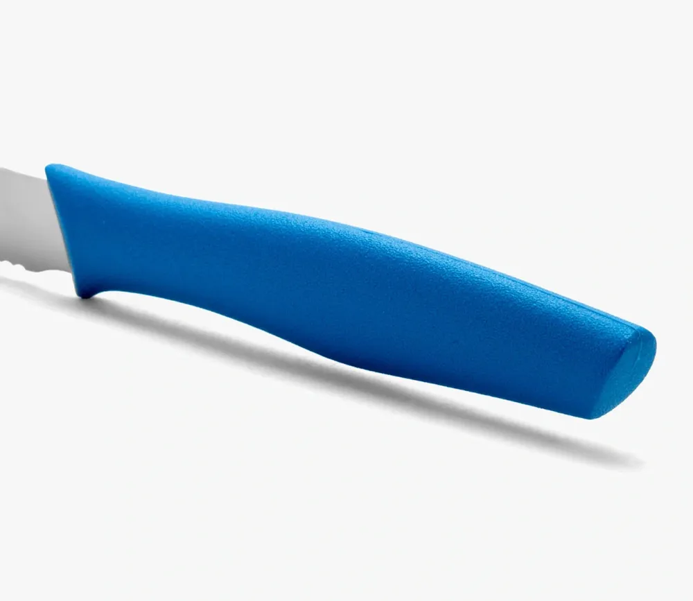 Coltello Tavola Colore Blu Seghettato Serie Nova 110 mm