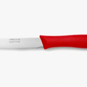 Coltello Tavola Colore Rosso Seghettato Serie Nova 110 mm