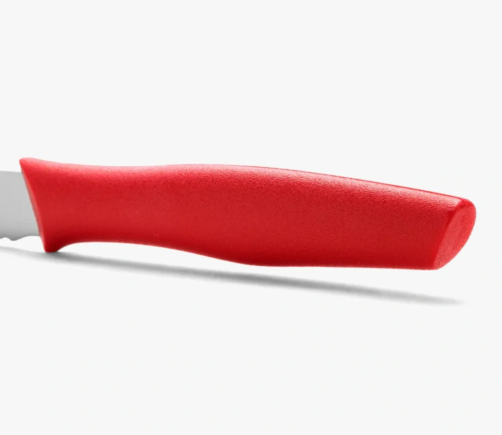 Coltello Tavola Colore Rosso Seghettato Serie Nova 110 mm