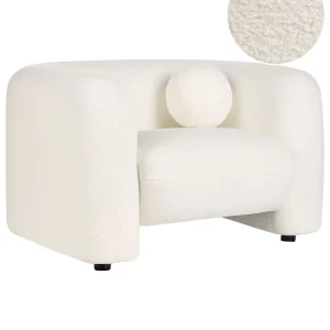 Poltrona LEIREN Bouclé Bianco