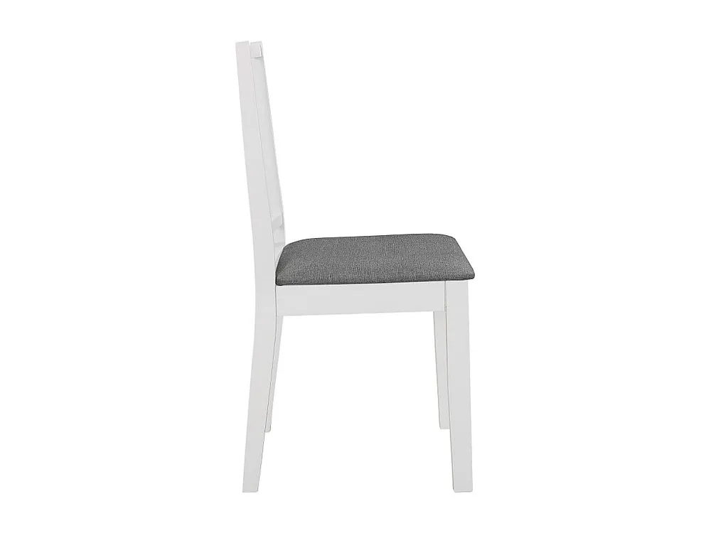Sedie da Pranzo con Cuscini 4 pz Bianche Legno Massello
