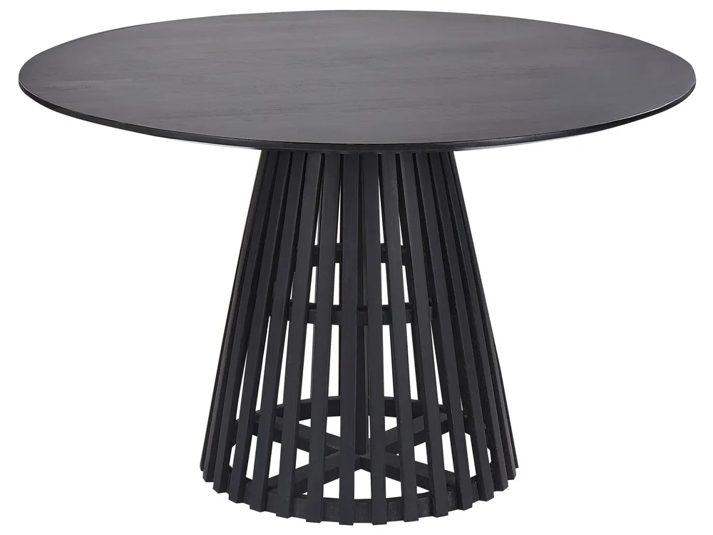Tavolo da pranzo legno di acacia nero ⌀ 120 cm MESILLA