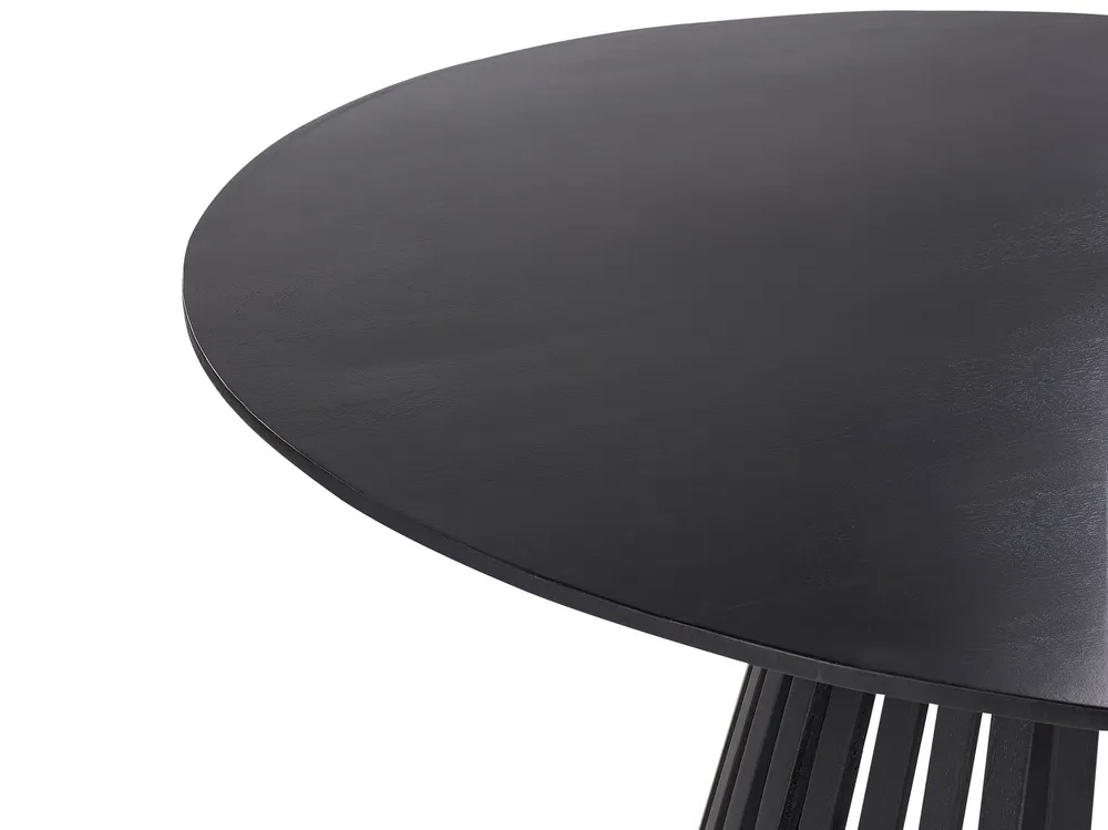 Tavolo da pranzo legno di acacia nero ⌀ 120 cm MESILLA