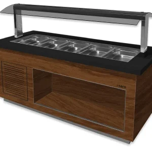 Buffet per insalate Saro Di pregio Line SB-K200 marrone/nero 366-2210