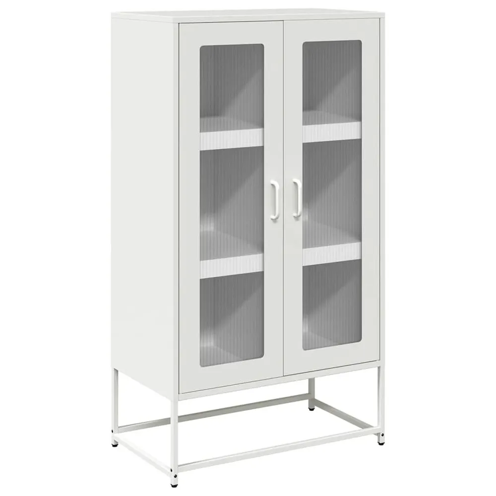 Credenza Bianca 68x39x123 cm Acciaio